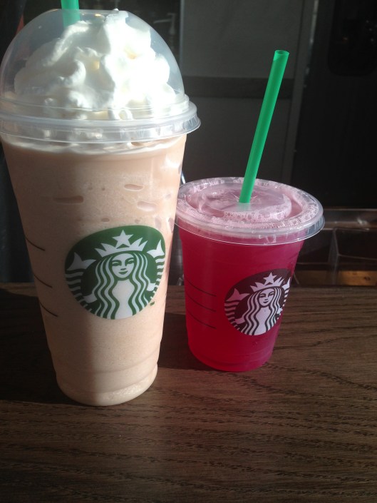 went on a little starbucks date!!! and by date i mean i took my younger sister.. 